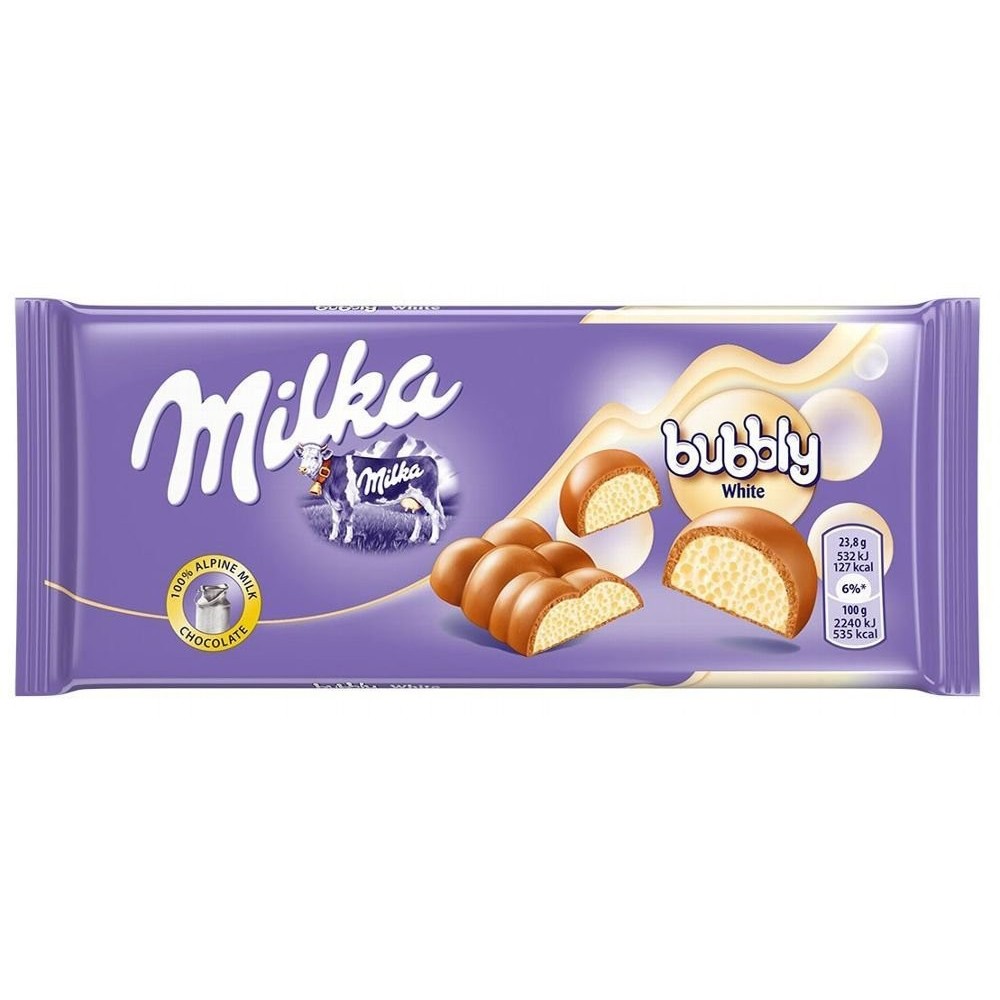 Milka Bubbly White Milk Chocolate 95 G