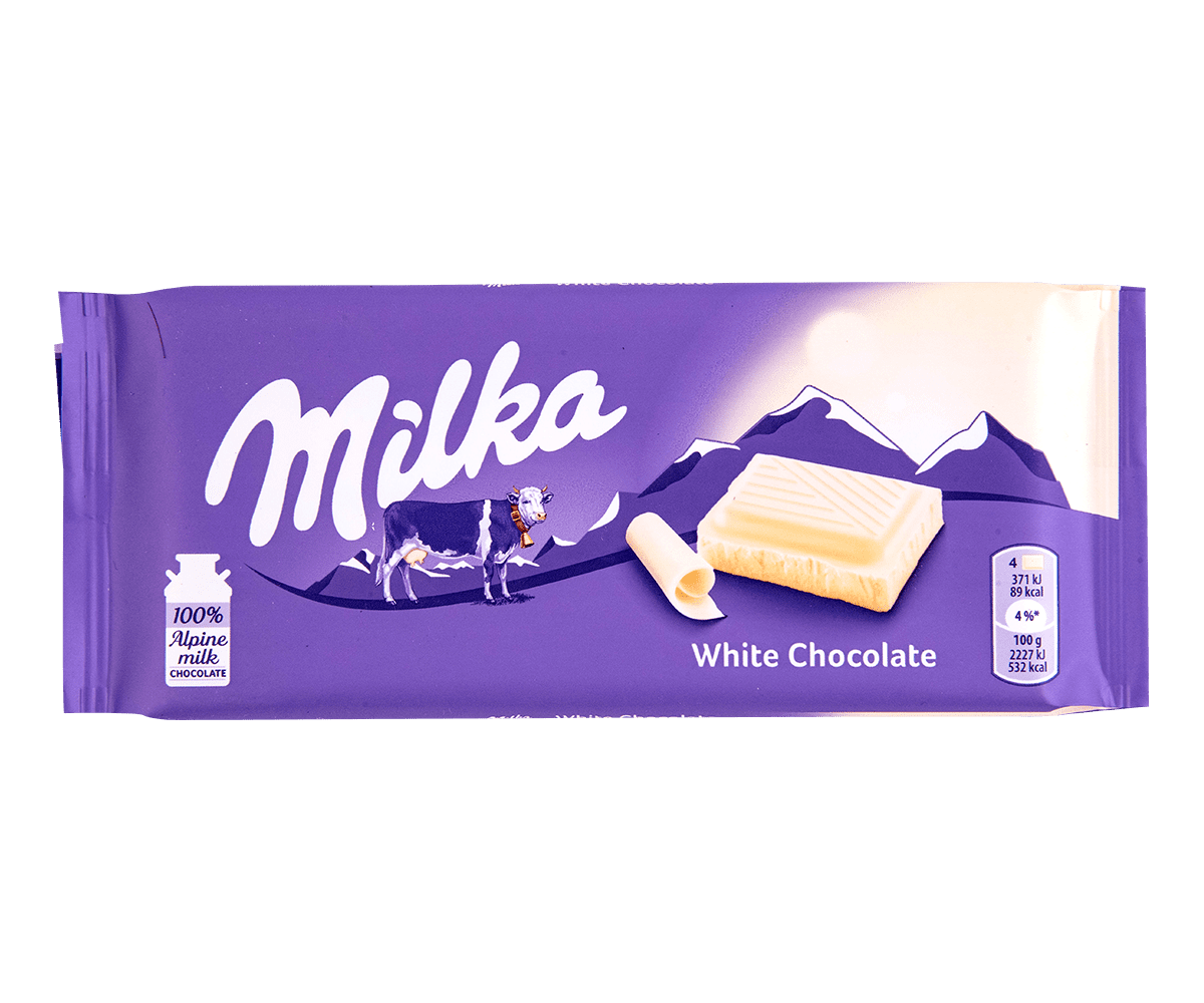 Milka White Alpine Milk Chocolate 100 Gram