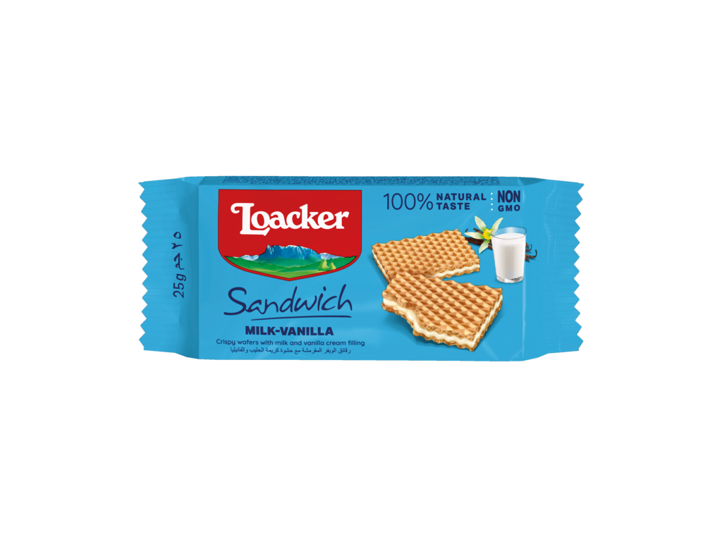 Loacker Sandwich Milk Vanilla 25gr