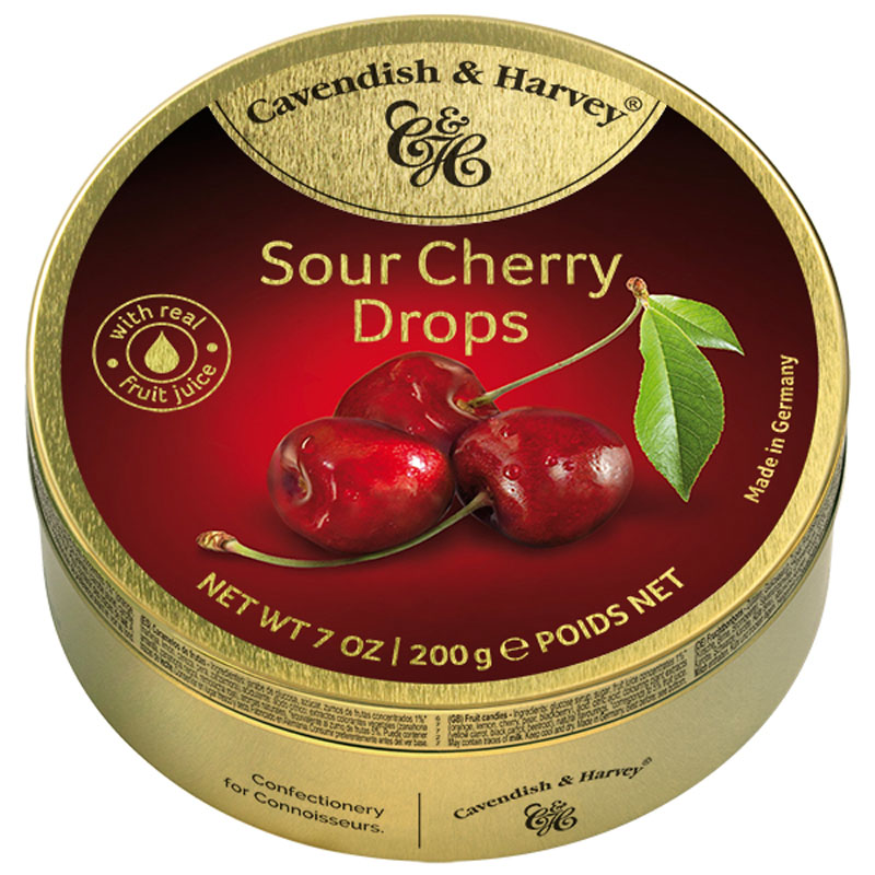 S12812 Rebucados De Cereja Em Lata Cavendish Harvey 200g