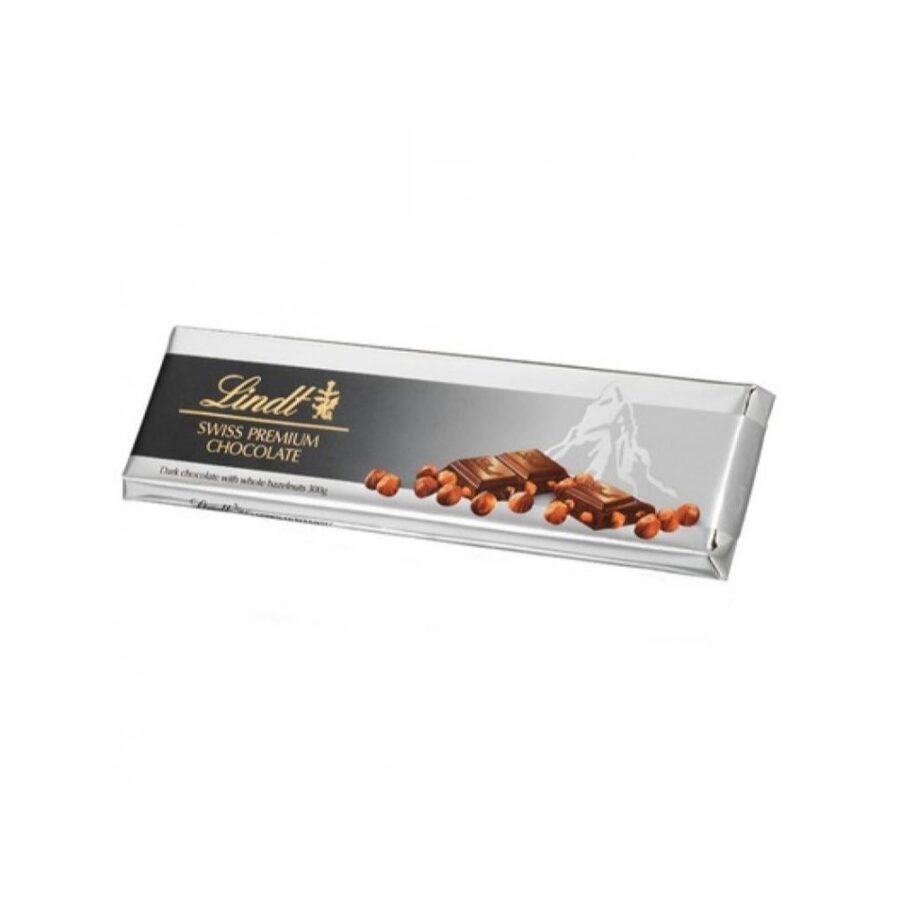 Lindt Swiss Premium Dark Chocolate With Whole Hazelnuts 300g