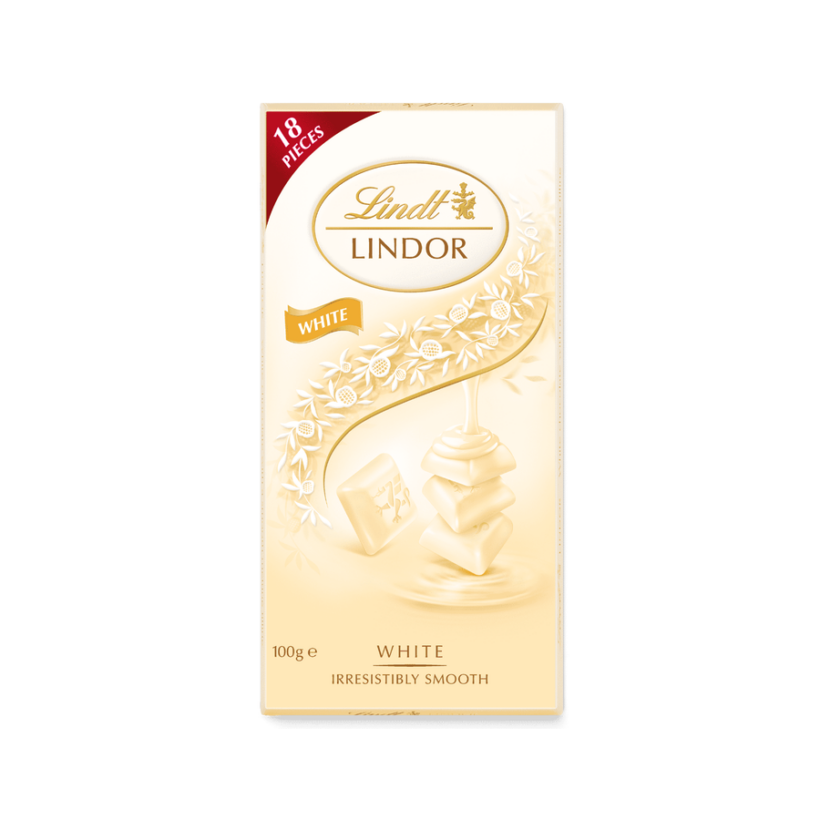Lindt Lindor White Block 100g Lowres