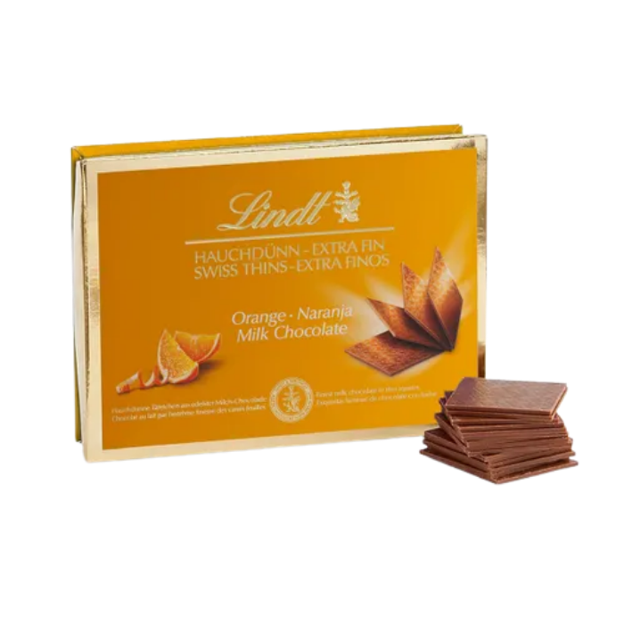 Lindt Swiss Thins Orange | לינדט דפדפים חלב ותפוז