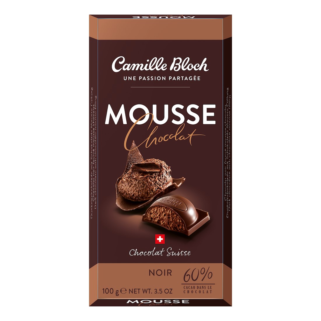 Camille Bloch Mousse Chocolat Noir 60 100 G 35 Oz