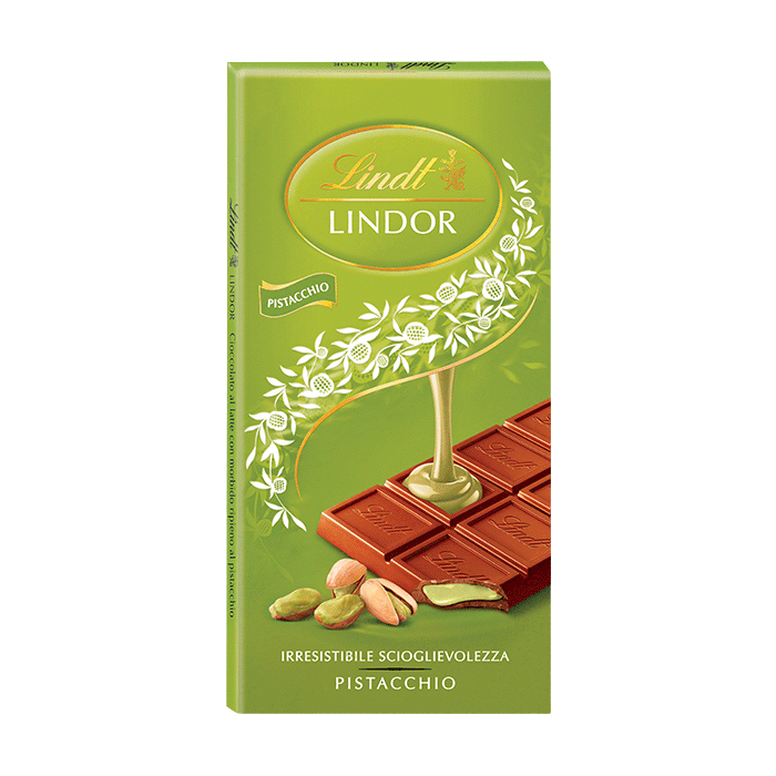 Lindor Pistachio | לינדור טבלה במילוי קרם פיסטוק 100 גר