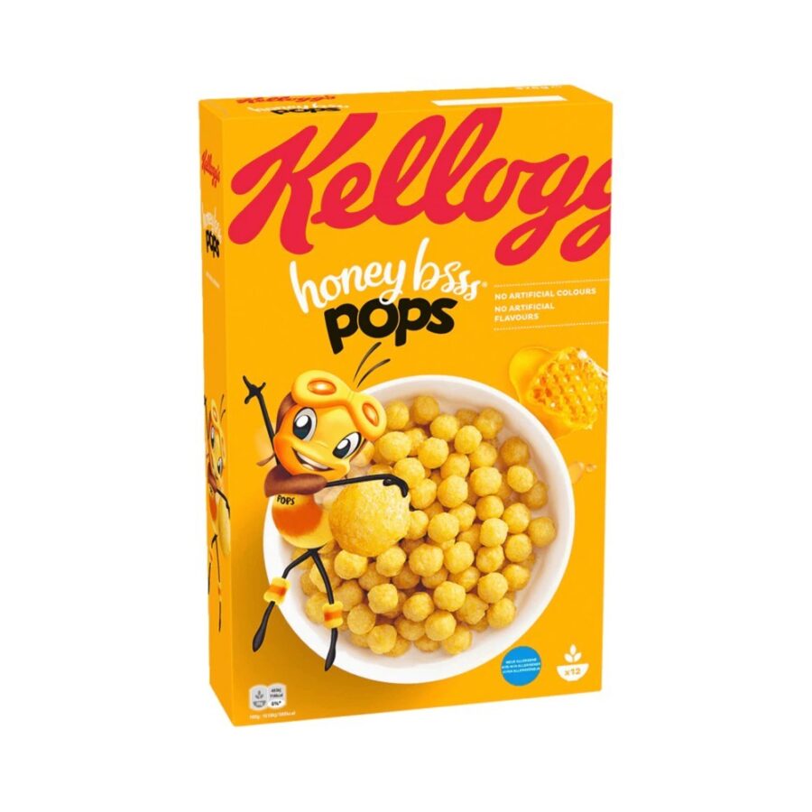 Kellogg S Honey Bsss Pops Cereal 375g