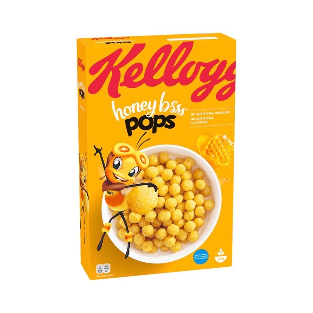 Kellogg S Honey Bsss Pops Cereal 375g