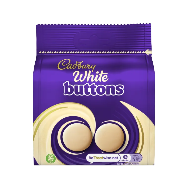Cadury Buttons White