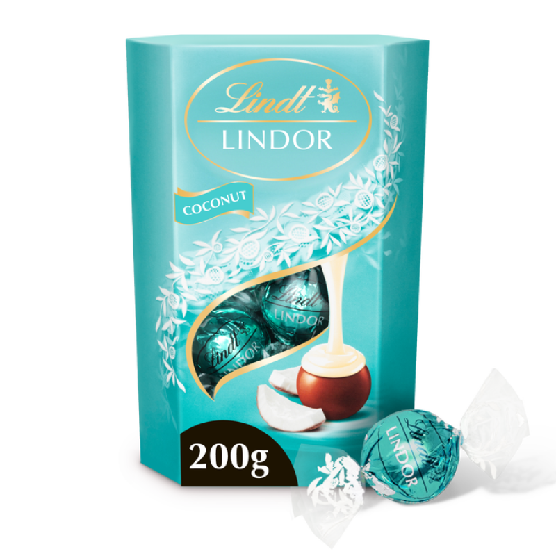 Lindor Coconut Cone | לינדור קורנט שוקולד חלב במילוי קרם קוקוס