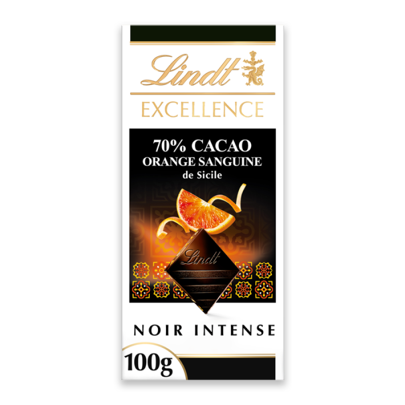 Lindt Excellence 70% – Blood Orange | לינדט אקסלנס שוקולד מריר 70% עם תפוז דם