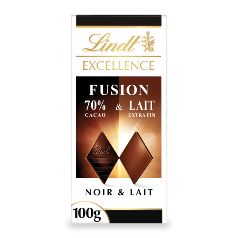 Fusion Dark 70% & Extra Fine Milk | לינדט אקסלנס פיוז’ן מריר 70% וחלב עדין במיוחד