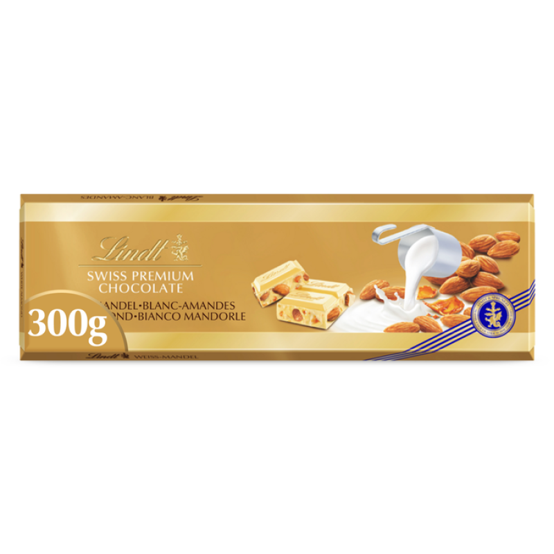 Lindt Swiss Premium White Almonds | לינדט סוויס פרימיום שוקולד לבן עם שקדים