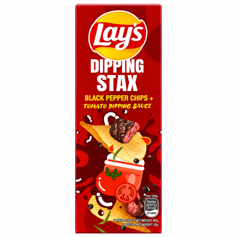 Black Pepper Chips Tomato Dipping Sauce